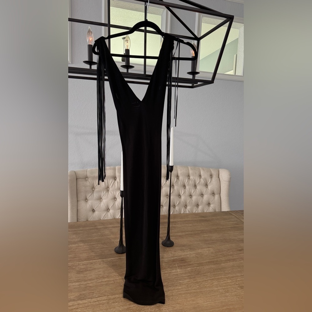 Stella & Jamie Black Backless Dress small